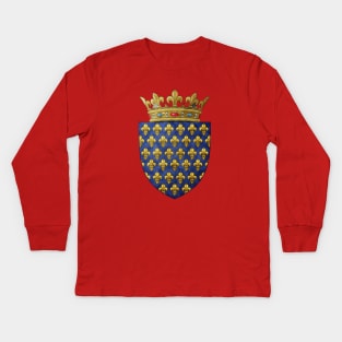 Saint Louis IX Coat-of-arms Kids Long Sleeve T-Shirt